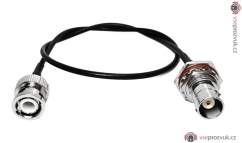 BNC kabel pro přední montáž antén 50ohm, délka 40cm