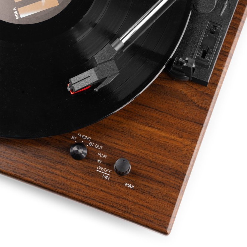 Audizio RP112L Record player BT in/out dark wood