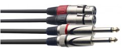Stagg STC060PXF, kabel 2x XLR/2 x JACK, 60 cm
