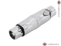 Redukce Neutrik NA3FF, XLR zásuvka - XLR zástrčka