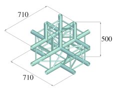 Alutruss QUADLOCK S6082C-51 5-Way Cross Piece