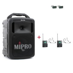MIPRO MA-708 + 2× MU-53HN – náhlavní kardioidní sada, černá