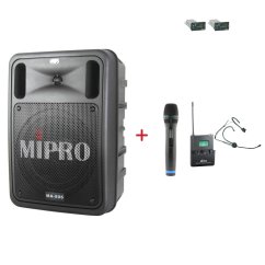 MIPRO MA-505 + ACT-32H + MU-55HN – ruční a náhlavní sada, černá