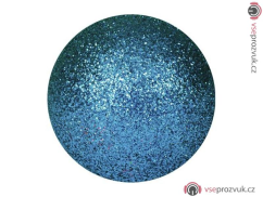 Vánoční dekorační ozdoby, 3,5 cm, modré se třpytkami, 48 ks