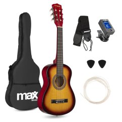 Max SoloArt Junior 1/4 Classic guitar pack sunburst