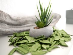 Dekorační dřevěné štěpky zeleno-žluté, balení 5,5 litru