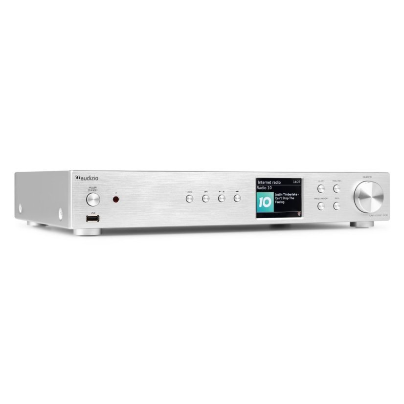 Audizio Adria Wi-Fi internetové rádio s DAB+ a Bluetooth, hliník