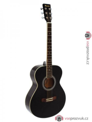 Dimavery AW-303, akustická kytara typu Folk, černá