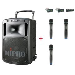 MIPRO MA-808 + 3× ACT-32H – sada s 3 ručními mikrofony