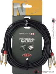 Stagg NTC6CR, kabel dvojitý RCA/RCA, 6m
