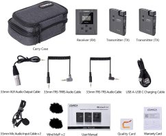 Comica BoomX-U U2 - dvoukanálový bezdrátový klopový mikrofon pro video (mikroport)