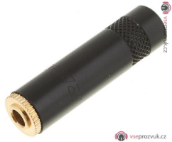 NYS240BG Jack 3,5mm samice, pájecí, zlacený, černý
