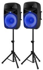 Vonyx VPS152A Plug & Play 1000W Speaker SET With Stands