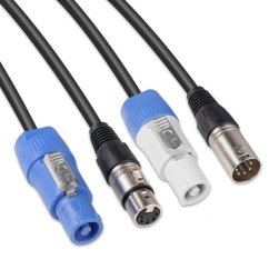 Power Dynamics CX06-0.50 Kombinovaný kabel Powercon/DMX