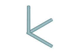 ALUTRUSS SINGLELOCK SPAL-S31 3-cestný roh 90 černý