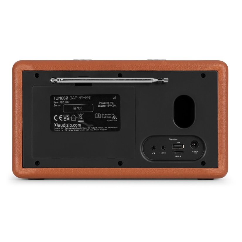 Audizio Tune60 DAB radio retro brown