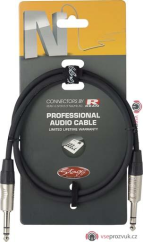 Stagg NAC1PSR, kabel stereo JACK/JACK, 1m