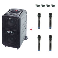 MIPRO MA-828 PLUS + 4× ACT-32H – sada s 4 ručními mikrofony