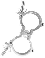 BeamZ BC50-100D svorka Slimline dvojitá otočná, 100kg, stříbrná