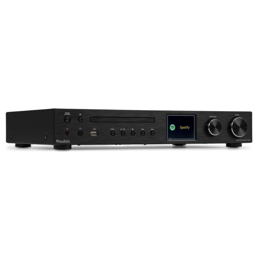 Audizio Bolzano Internet receiver with amplifier, DAB+ and CD player black