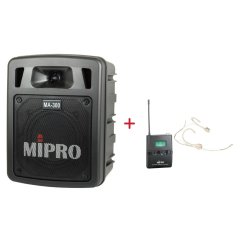 MIPRO MA-300 + MU-55HNS – náhlavní všesměrová sada, tělová