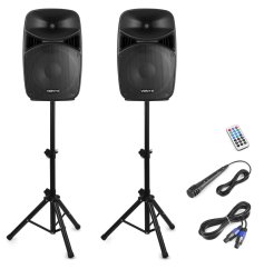 Vonyx VPS152A Plug & Play 1000W Speaker SET With Stands