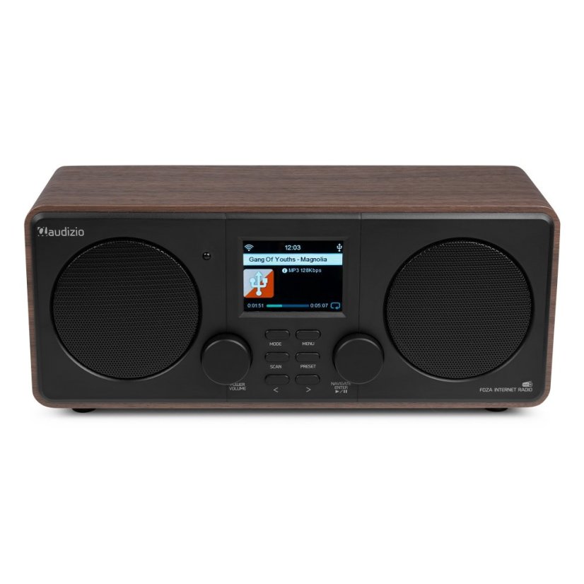 Audizio Foza Wi-Fi internet radio s DAB+, wood