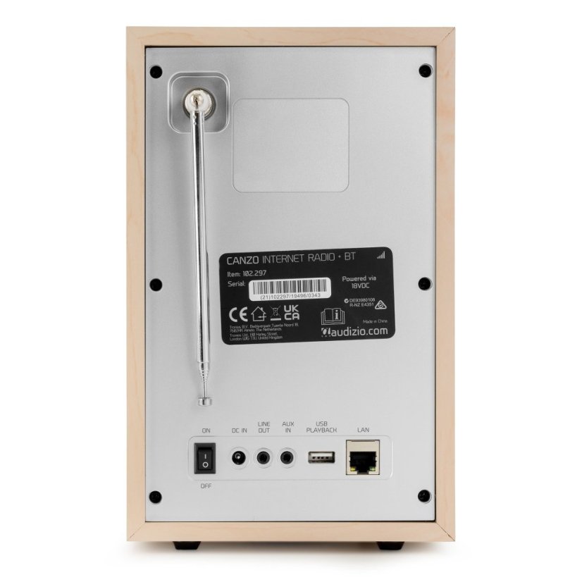 Audizio Canzo Internet radio s DAB+/FM, light wood