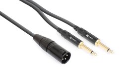 Power Dynamics CX56-1 Cable XLR Male - 2X 6.3 Mono 1.5M