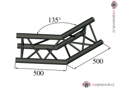 Trilock S-PAC 23 2-koncový rohový díl, 135, černý
