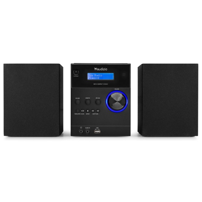 Audizio Metz HiFi mikrosystém s FM/DAB+, černý