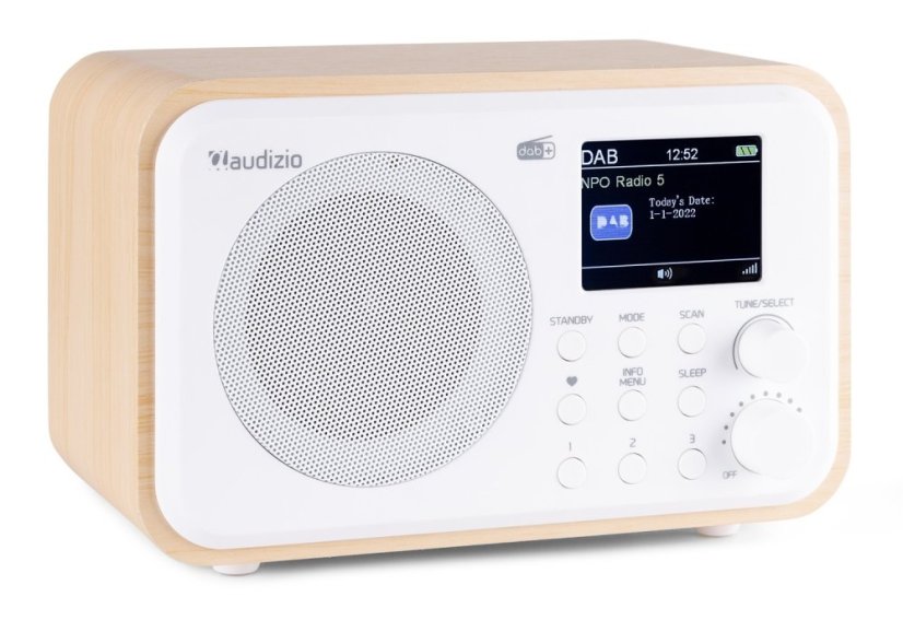Audizio Milan přenosné rádio FM/DAB+ s baterií, bílé