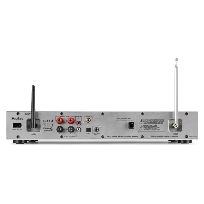 Audizio Bolzano Internet receiver with amplifier, DAB+ and CD player aluminium