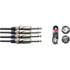 Stagg STC10P, kabel dvojitý 2x JACK/2x JACK, 10m