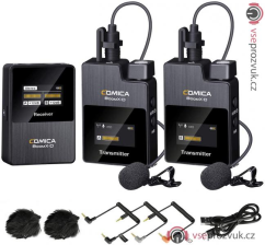 Comica BoomX-D D2 - dvoukanálový bezdrátový klopový mikrofon pro kamery (mikroport)