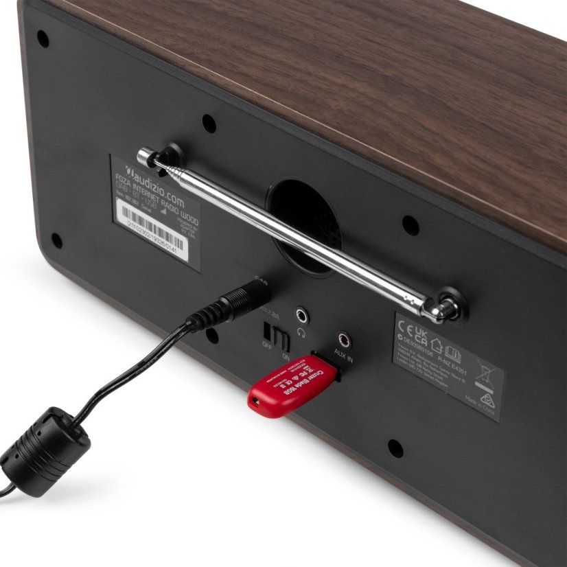Audizio Foza Wi-Fi internet radio s DAB+, wood