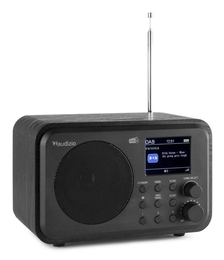 Audizio Milan přenosné rádio FM/DAB+ s baterií, černé
