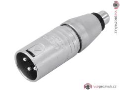 Redukce Neutrik NA2MPMF, XLR zástrčka - RCA zásuvka