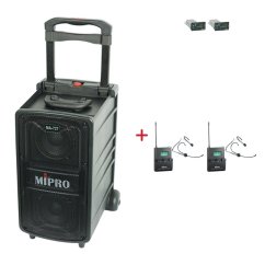 MIPRO MA-727 + 2× MU-55HN – náhlavní všesměrová sada, černá