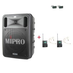 MIPRO MA-505 + 2× MU-506HS – náhlavní kardioidní sada, tělová