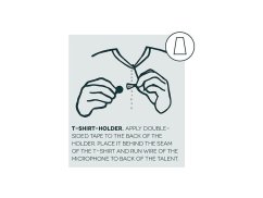 Hide-a-mic DPA T-shirt-holder, White
