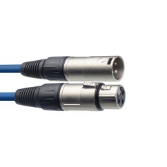 Stagg SMC3 CBL, kabel mikrofonní XLR/XLR, 3m, modrý
