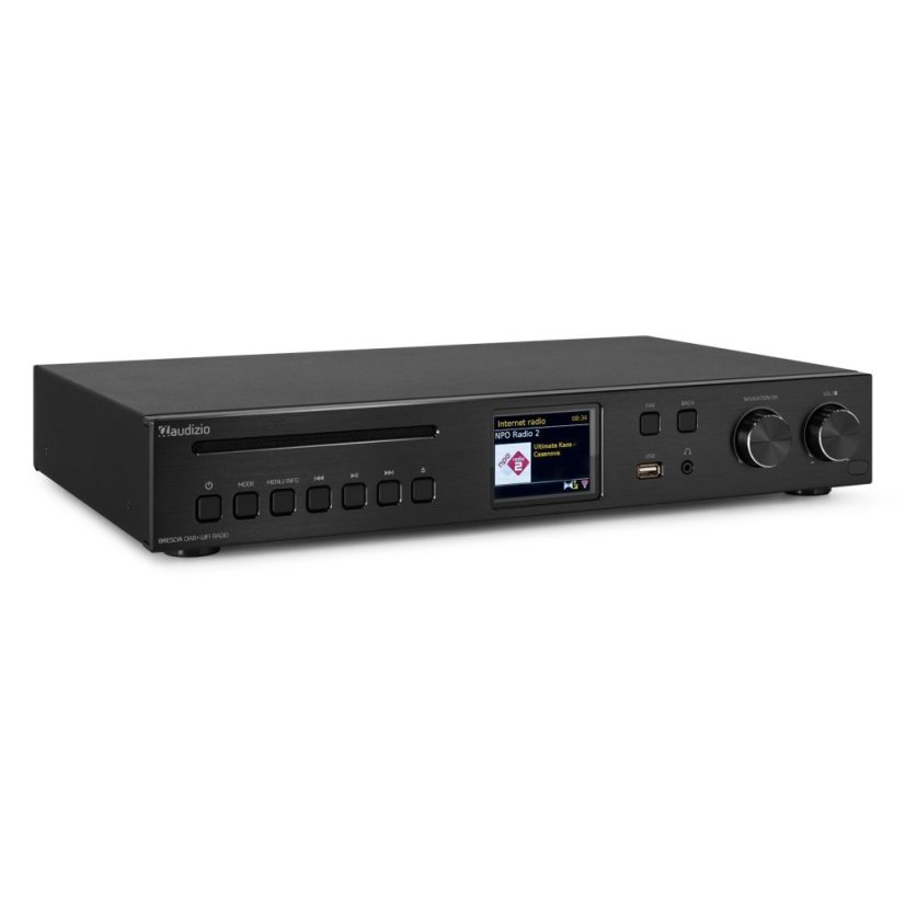 Audizio Brescia Internetové rádio s DAB+, CD přehrávačem a vestavěným zesilovačem, černé