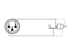 ProCab redukce CLP135 - XLR M - RCA