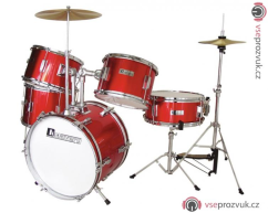 Dimavery JDS-305 dětská bicí sada, červená