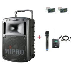 MIPRO MA-808 + ACT-32H + MU-55L – ruční a klopová sada, černá