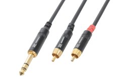Power Dynamics CX84-3 Cable 6.3 Stereo - 2 X RCA Male 3.0M