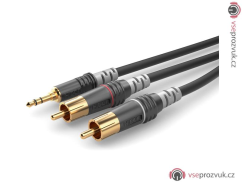 Sommer Cable HBA-3SC2-0300 - Jack 3,5 - 2x RCA samec - 3m
