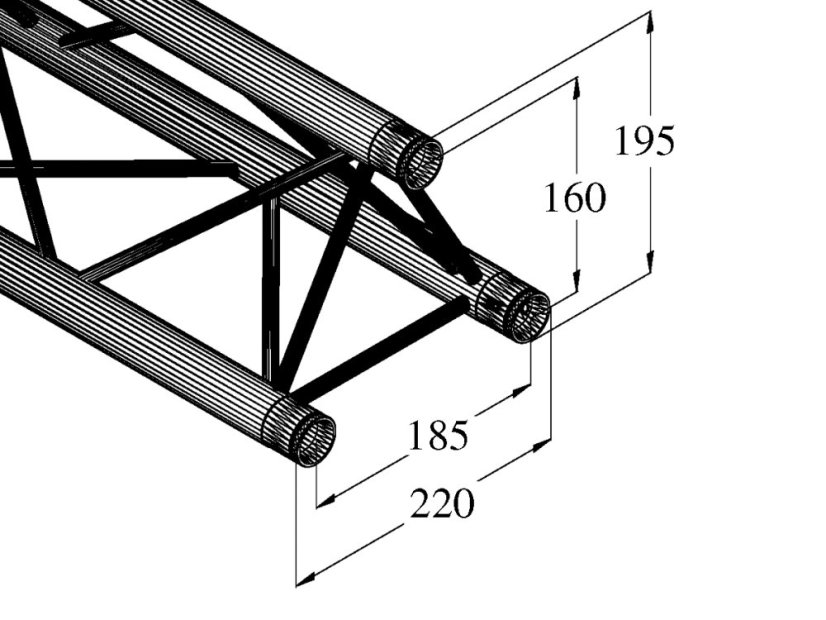 ALUTRUSS DECOLOCK DQ3-S4000 3-Way Cross Beam, černý