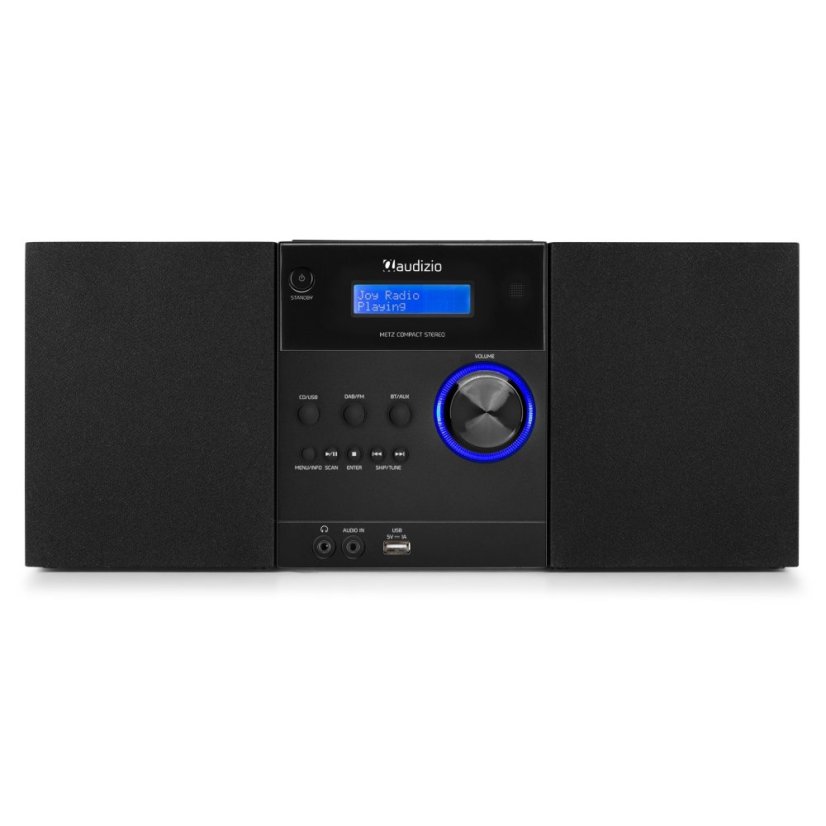Audizio Metz HiFi mikrosystém s FM/DAB+, černý